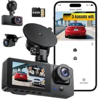 Aura Dual Dashcam - Voor en Achter Camera – Auto Camera Met Nachtzicht - Zwart - ‎2cm x 11cm x 5cm