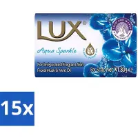 Lux – Bar Soap – Aqua Sparkle – 80 g - Bulkverpakking - 15 stuks