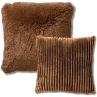 Dutch decor KUSSENSET - 2-delig - Cosy Layers - 60x60 cm, 45x45 cm - inclusief binnenkussens - bruin