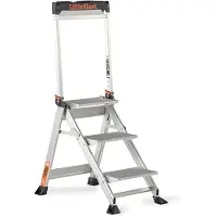 Altrex Jumbo Step 3 Trap - Enkel - Aluminium - 3 Treden - Met Beugel - Max. Werkhoogte 2,66m