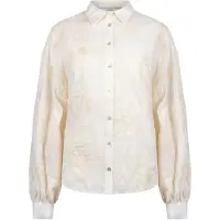 NUKUS Dames Blouses Avy Blouse Embroidery - Ecru - Maat XXL