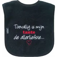 Funnies Zwarte slab met "Toevallig is mijn tante de allerliefste"