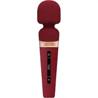 Viotec - Titan - Wand Vibrator - Massager - Goud /Wijnrood - Luxueuze Zachte Siliconen