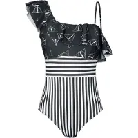 Harry Potter Zwempak - Deathly Hallows - M - voor Vrouwen - meerkleurig - Maat M