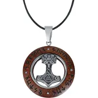 EtNox Halsketting - Thors Hammer - zilverkleurig - Maat Standard
