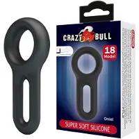 Crazy Bull - Oniel - Super Soft Siliconen Cockring - Model 18 - Zwart
