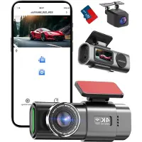 Aura Dual Dashcam - Voor en Achter Camera – Auto Camera Met Nachtzicht – Zwart - 3cm x 6cm x 3cm