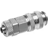 Parker RVS 316L DN 2.7 (Micro) Luchtkoppeling Snelkoppeling 4x6 mm Push-On Double Shut-Off