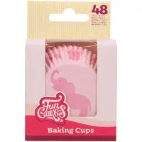 Funcakes Baking Cups - Baby Roze - 48 Stuks - Cupcake Vormpjes Papier