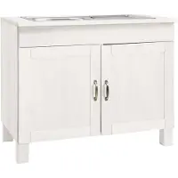 Notio Living Alby-Wastafelonderkast - 2-deurs - Wit Grenen