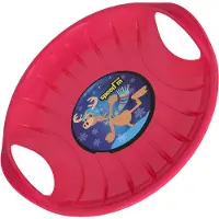 KOTARBAU Glijschotel, Sneeuwschijf, Kunststof, 60 cm, Roze, Sneeuw Slee, met Handgrepen, voor Kinderen en Volwassenen, Schotel Slee Plastic, Bobsleeën, Sneeuwglijder, Duurzaam