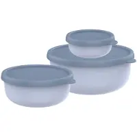 Mepal Bewaardoosset 3-delig Lumina - 2.5 l - Magnetronbakje met deksel - Nordic blue