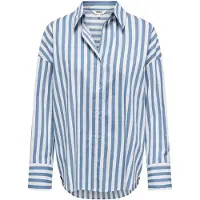 ONLY Blouse 'ONLOREGON ALVA' lichtblauw / wit