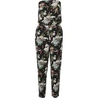 Urban Classics Jumpsuit jade groen / zalm roze / zwart / wit