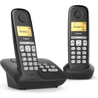 Gigaset AL220A Duo v2 - Duo DECT telefoon met antwoordapparaat - Zwart