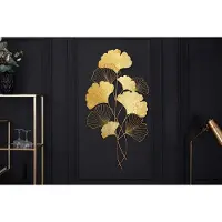 Invicta Elegante wanddecoratie GINKGO 110cm goud in filigrane bladvorm - 41272
