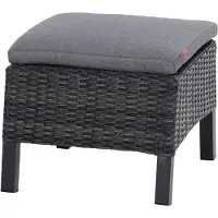 Siena Garden Taranto Kruk Aluminium/Rotan Antraciet mat incl. Kussen