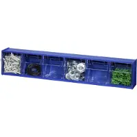 Allit 464440 Assortimentsbakken VarioPlus ProFlip 6 Stapelbaar (l x b x h) 600 x 600 x 115 mm Blauw, Transparant 1 stuk(s)