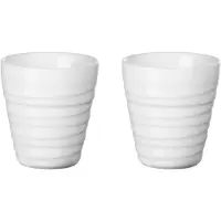 Asa selection Thermosbeker Thermo Espresso Twisted White 80 ml (Set van 2)