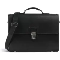 The Chesterfield Brand Salvatore Aktetas Messenger Leer 42 cm Laptop compartiment zwart