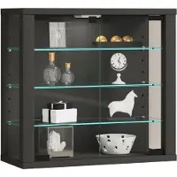 VCM VitrosaS vitrinekast wandmontage 2 glazen deuren antraciet.