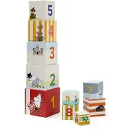 Kids Concept Stacking Cubes Moomin Nestable Shapes Veelkleurig Kinderen