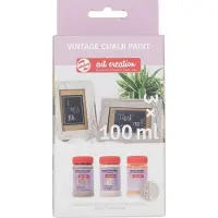 Talens Art Creation vintage krijtverf set + crackle medium - blauwe tinten