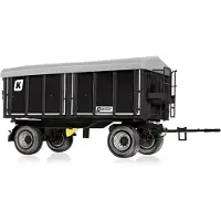 Wiking 077867 Kröger twee-assige driezijdige kipwagen HDK 302, model, 1:32, metaal/kunststof, vanaf 14 jaar, veel functies, afneembaar dak, zij- en achterkipfunctie, zwart