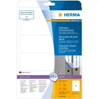 Herma 10160 printbare rugetiketten 59 x 192 mm A4 verwijderbaar breed wit (100 etiketten)