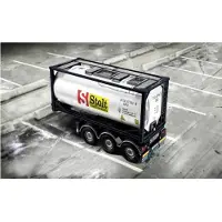 Italeri Modelbouwpakket Vrachtwagens - 3929 Technokar Trailer with 20’ FT Tankcontainer Plastic - 1:24 - Modelbouw