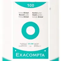 Exacompta 12x etui 100 steekkaarten bristol - geruit 5x5 geruit 125x200mm - Wit - 13603E