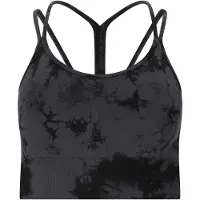 Athlecia - Women's Theresa Tie Dye Seamless Bra - Sportbeha L/XL, zwart/grijs