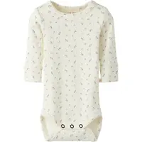Lil´ Atelier Rompertje/body 'NBFGago' geel / donkergroen / rosa / wit