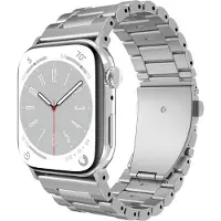 Just in Case Titanen armband voor Apple Watch 44/45/46/49mm, titanium
