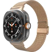 Cazy horlogebandje geschikt voor Samsung Galaxy Watch Bandje (Silksteel) - Smartwatchbandjes - Universeel bandje geschikt voor Samsung Galaxy Watch Ultra (2024 / 2025) - Rose Goud
