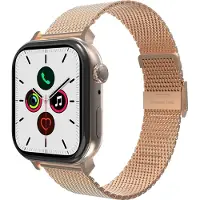 Cazy horlogebandje geschikt voor Apple Watch Bandje (Silksteel) - Smartwatchbandjes - Universeel bandje geschikt voor Apple 38/40/41/42 mm - Rose Goud