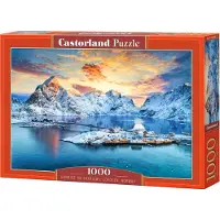 Castorland Puzzel van 1000 stukjes: Zonsopgang op Sakrisøy, Lofoten. CASTOR