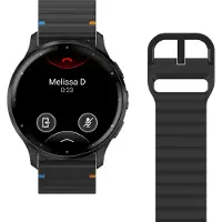 Just in Case Siliconen Bandje Zwart voor Garmin Venu 3 / 4 45mm