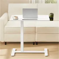 Vasagle Mobiele bijzettafel met verstelbare hoogte en handige houders, 80 x 45 cm