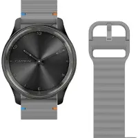 Cazy horlogebandje geschikt voor Garmin Watch Bandje (ActiveFlex) - Smartwatchbandjes - Universeel bandje geschikt voor Garmin Vivomove Style / Trend - Grijs