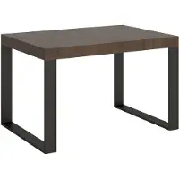 Itamoby Uittrektafel 120/380x90 cm, uitvoering Tecno-noot, met antracietkleurige poten