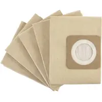 Scheppach Papierzuigzakken NTS20 - Ø 61,5 mm | 20 liter | 5 stuks per set | 1 set = 5 stuks | Geschikt voor nat- en droogzuigers