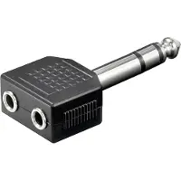 Goobay 6.35 mm jack splitter | V ↔ M | (Stereo, 3-polig)