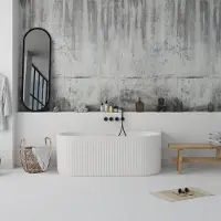 Ideavit Ligbad half vrijstaand archtec rock 170x80x63 cm wit