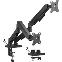 Gembird MA-DA2U-01 Verstelbare bureau-montagearm voor 2 beeldschermen met USB-poorten, 17"-32", z...