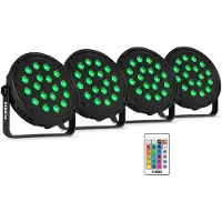 Fuzzix Comet M16 LED par set - 4 LED parren met 18 RGB LED's -