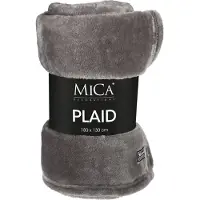 Mica Decorations Famke Fleece Plaid - L180 x B130 cm - Antraciet