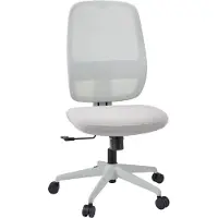 Hjh OFFICE Bureaustoel / draaistoel Minoro W zitting stof / rugleuning netstof wit / taupe