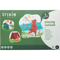 Trixie | Puzzelbox met 3 puzzels - Buiten spelen - Puzzeldoos vanaf 2 jaar