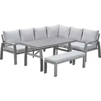 Garden Impressions Cameron lounge dining set 4-delig rechts - valley sand